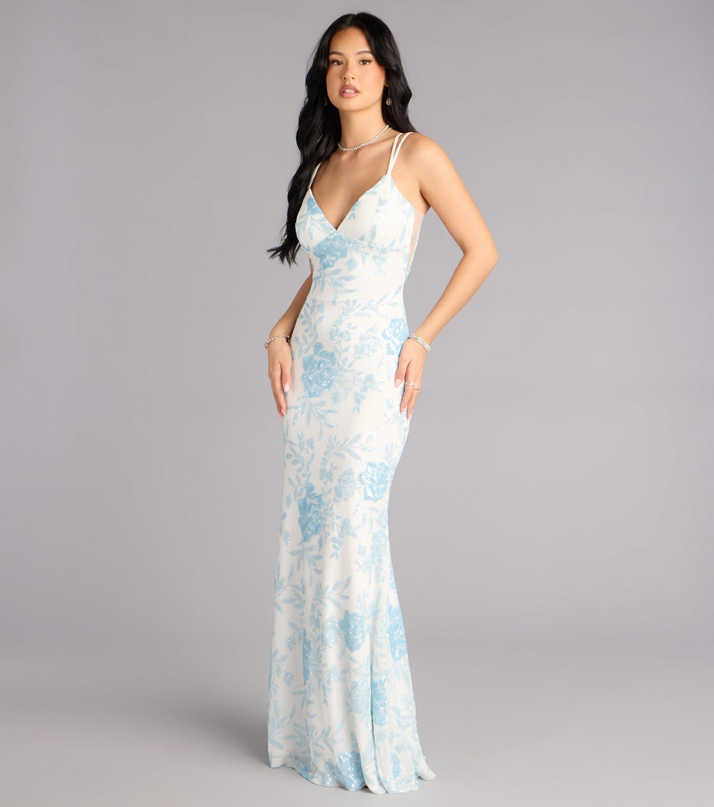 Manisha Floral Mermaid Formal Dress