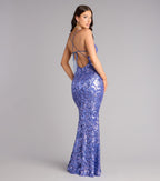 Betty Sequin Strappy Mermaid Formal Dress