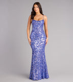 Betty Sequin Strappy Mermaid Formal Dress