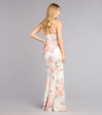 Raelynn Floral Sequin Mermaid Formal Dress