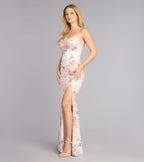 Raelynn Floral Sequin Mermaid Formal Dress
