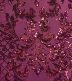 Chandler Strapless Lace-Up Sequin Formal Dress - Plum