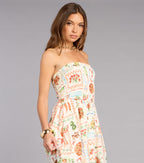 Spritz And Plans Strapless Mini Dress
