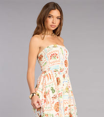 Spritz And Plans Strapless Mini Dress
