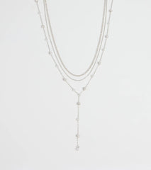 Unforgettable Luxe Rhinestone Pearl Layered Necklace