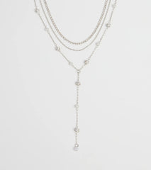 Unforgettable Luxe Rhinestone Pearl Layered Necklace