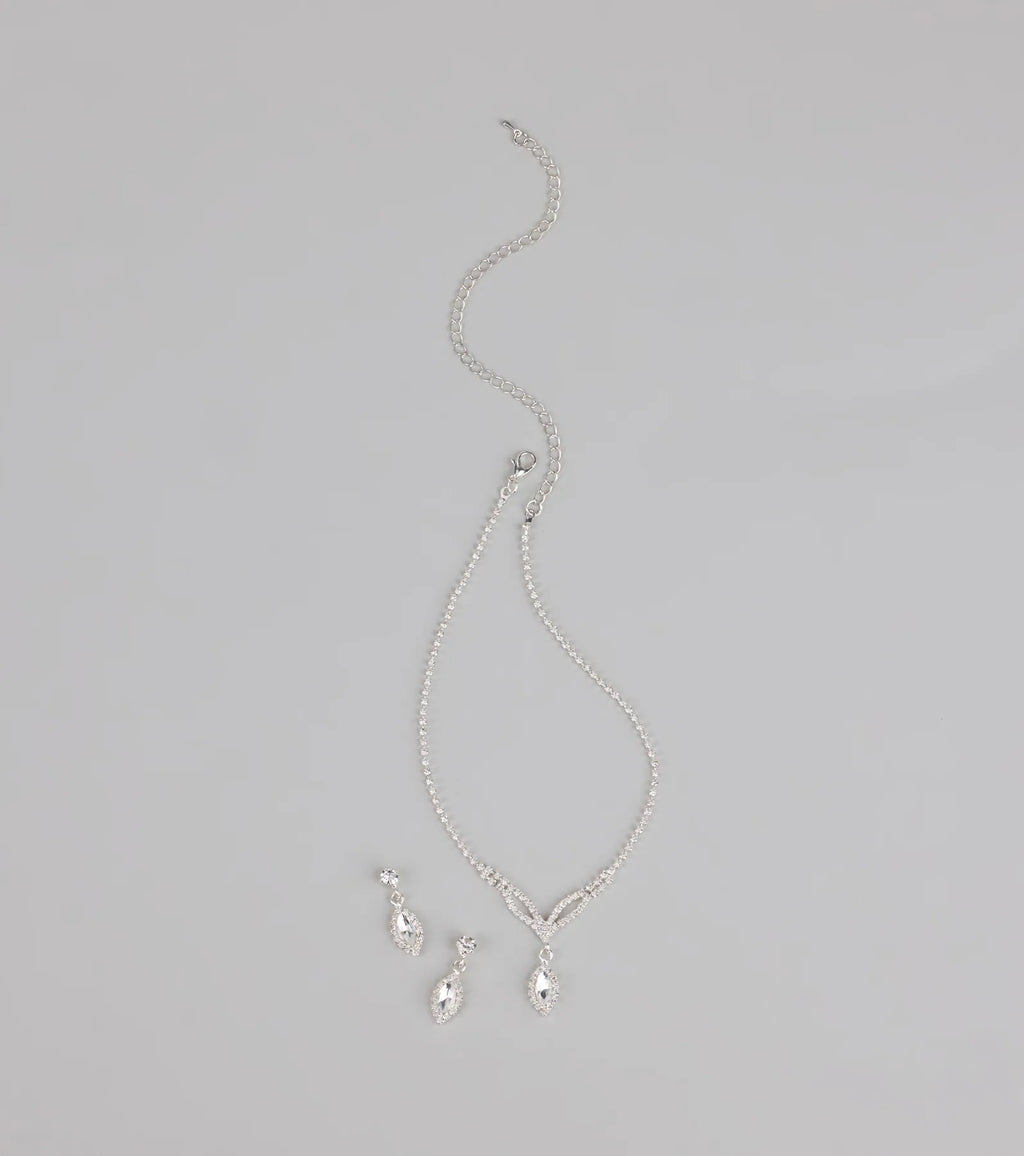 Elegance in Every Drop Necklace and Earrings Set