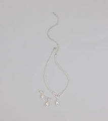 Elegance in Every Drop Necklace and Earrings Set
