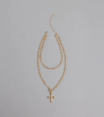 True Grace Layered Cross Necklace