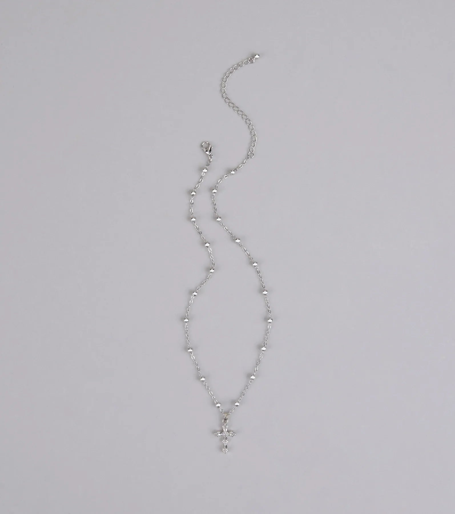 Bless Up Beaded Cross Necklace