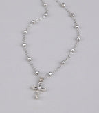 Bless Up Beaded Cross Necklace