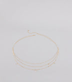 Casual Glamour Faux Pearl Belly Chain