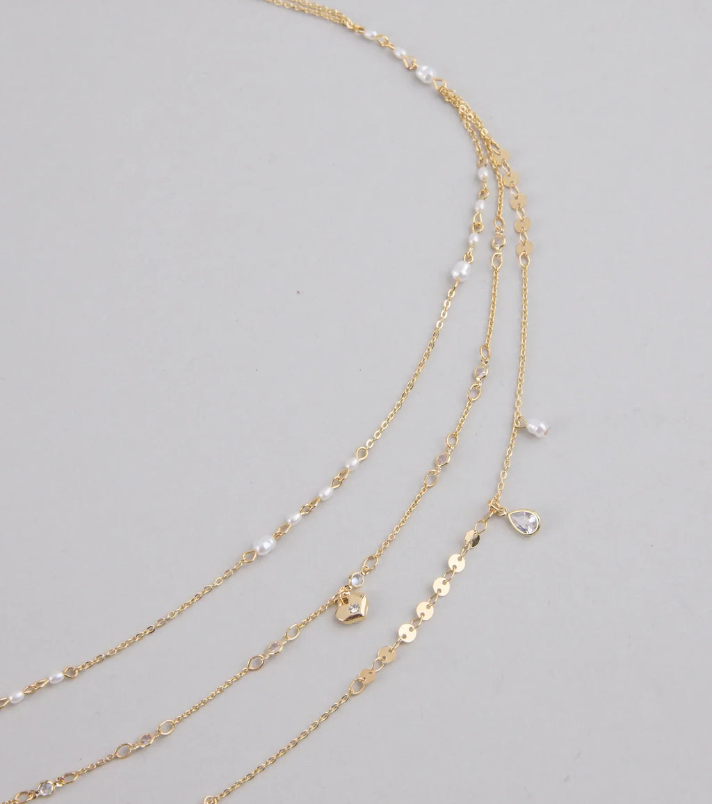 Casual Glamour Faux Pearl Belly Chain