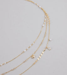 Casual Glamour Faux Pearl Belly Chain