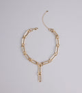 Link Up Luxe Lariat Statement Necklace