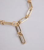 Link Up Luxe Lariat Statement Necklace