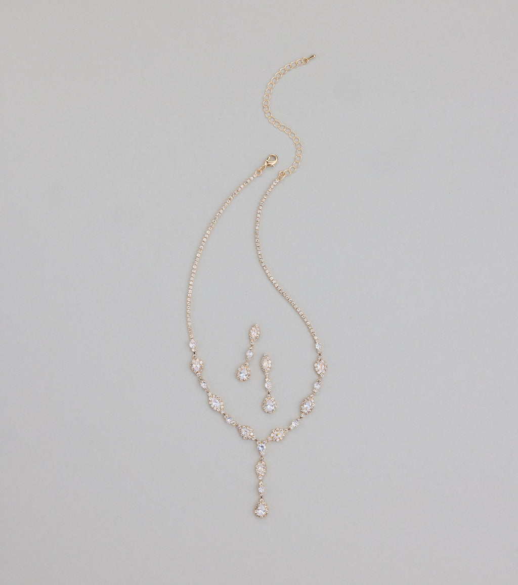Dazzling Elegance Necklace And Earrings Set
