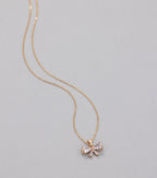 Dainty Glam Cubic Zirconia Bow Charm Necklace
