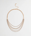 Perfect Girl Layered Rhinestone Necklace