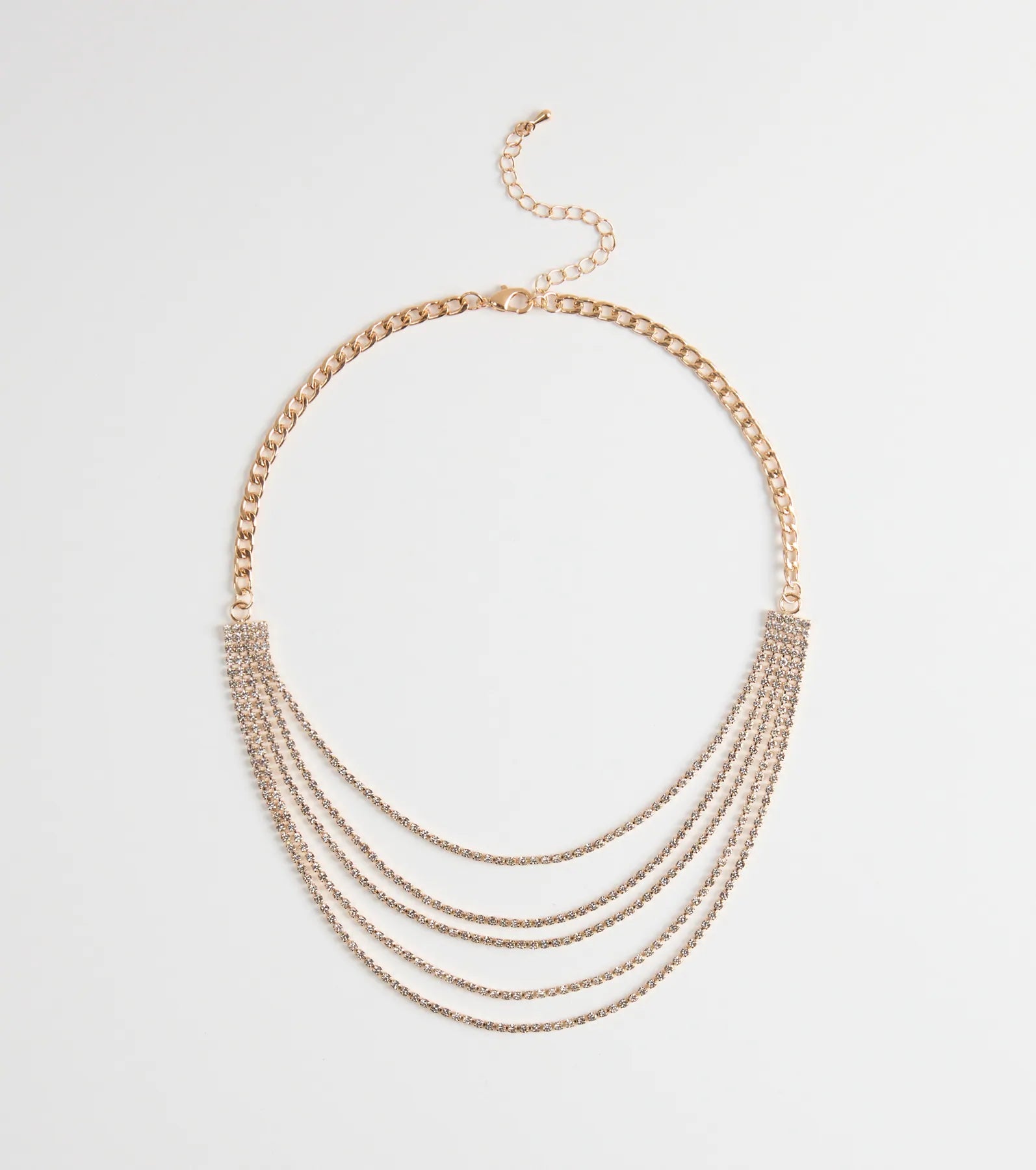 Perfect Girl Layered Rhinestone Necklace