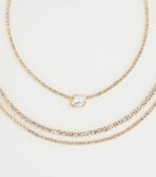 Chic Shine Rhinestone Layered Necklace