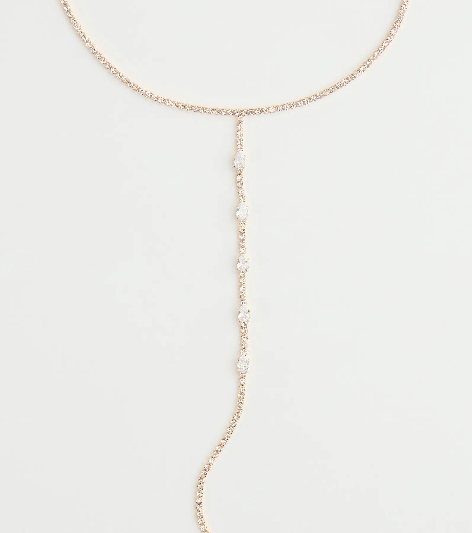 Glam Allure Cubic Zirconia Long Lariat Necklace