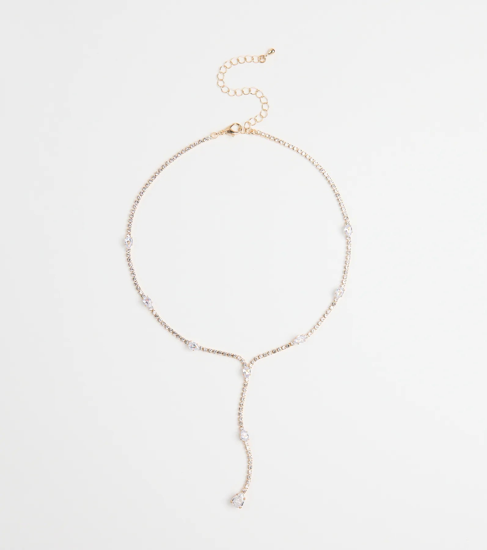 Luxe Aura Cubic Zirconia Lariat Necklace