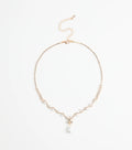 Chic Elegance Rhinestone And Pearl Necklace