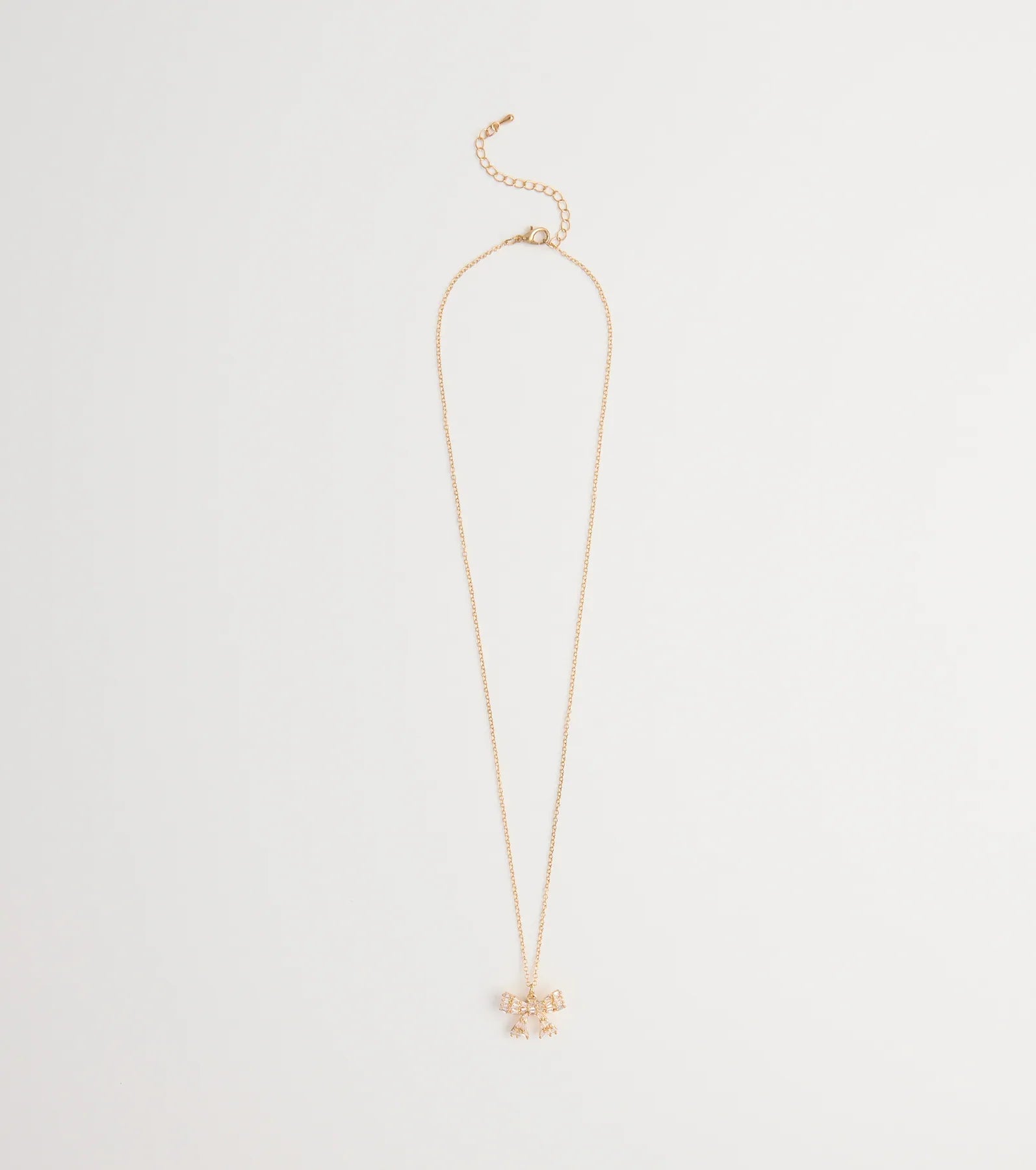Cutest Glam Cubic Zirconia Bow Necklace