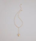 Heart To Heart Pearl Chain Locket Necklace