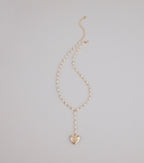 Heart To Heart Pearl Chain Locket Necklace