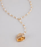 Heart To Heart Pearl Chain Locket Necklace