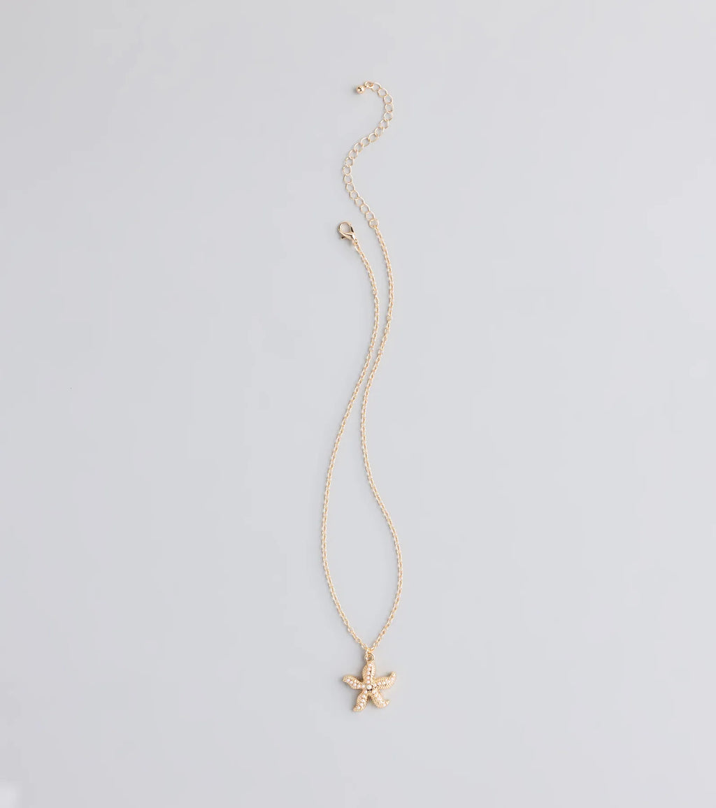 Coastal Chic Starfish Charm Necklace