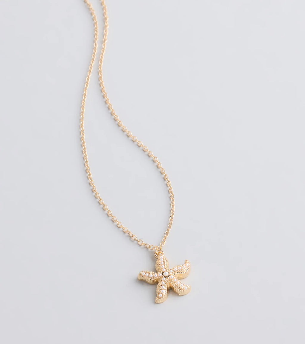 Coastal Chic Starfish Charm Necklace