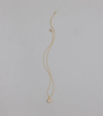 Radiant 14K Plated Cubic Zirconia Charm Necklace
