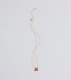 Sweet Summer Cherry Charm Necklace