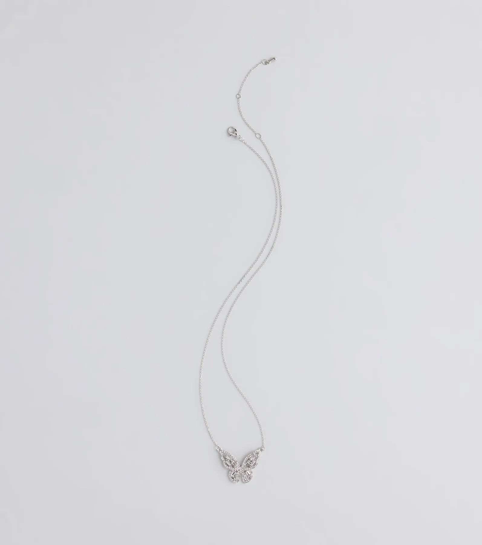 Dainty Beauty Rhinestone Butterfly Necklace