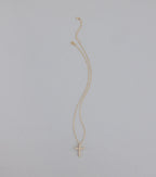 Divine Sparkle Cubic Zirconia Cross Necklace