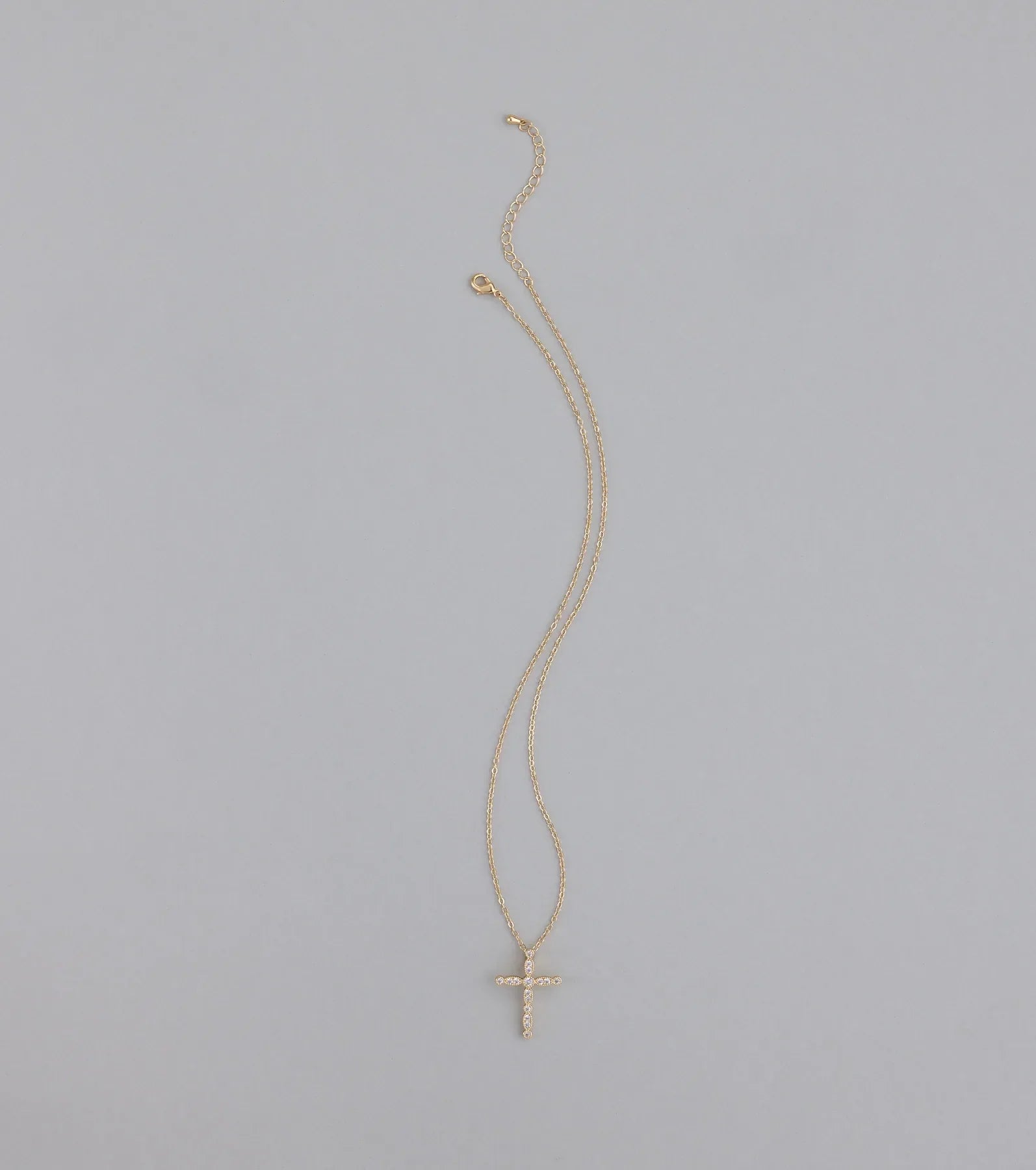 Divine Sparkle Cubic Zirconia Cross Necklace