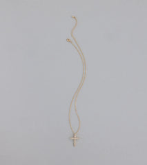 Divine Sparkle Cubic Zirconia Cross Necklace