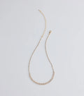 Hidden Gem Rhinestone Bar Necklace
