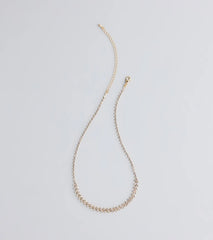 Hidden Gem Rhinestone Bar Necklace