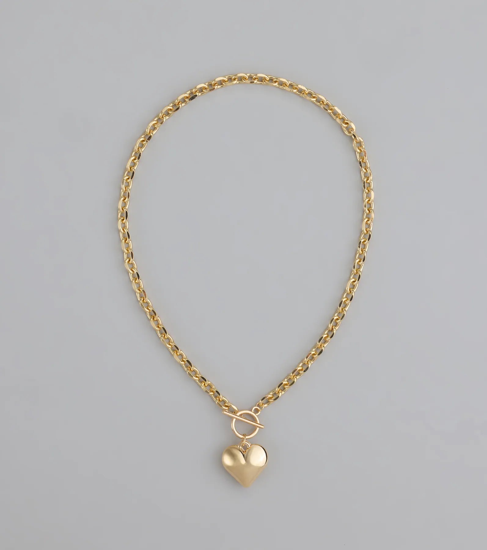 So Adorable Heart Charm Chain Necklace