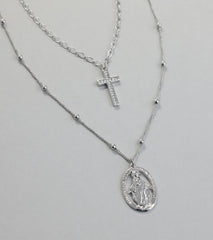 Showcase Faith Pendant Layered Necklace