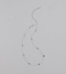 Cute Dainty Butterfly Pearl Beaded Necklace