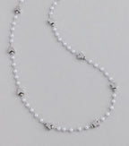 Cute Dainty Butterfly Pearl Beaded Necklace