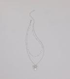 Sweet Trend Bow Pearl Layered Necklace