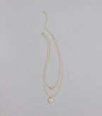 From The Heart Bow Layered Necklace