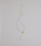 Pretty Please Bow and Pearl Necklace