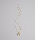 Say It Bold Bubble Letter Charm Necklace